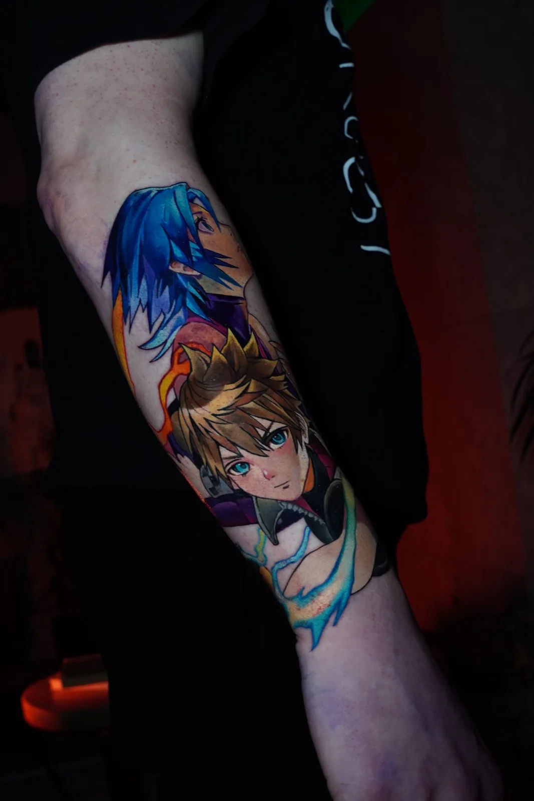 Anime Tattoo in Farbe — Kingdom Hearts (Ventus & Aqua), Bein — Villingen-Schwenningen