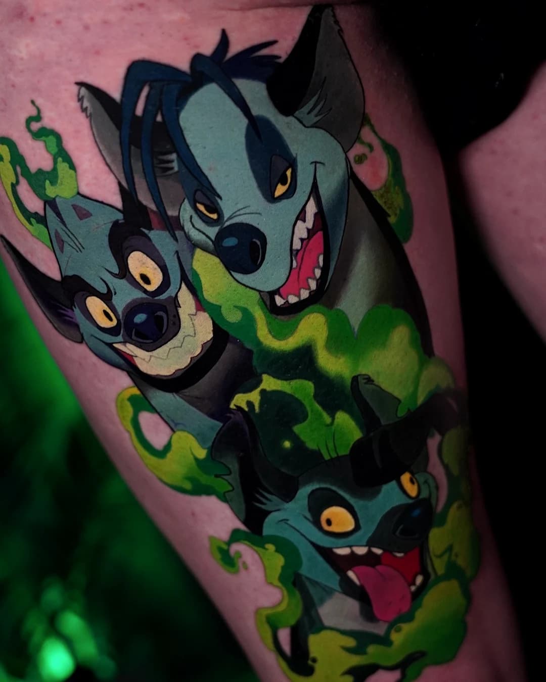 Farbiges Cartoon-Realismus Tattoo (Hyänen) — Villingen-Schwenningen