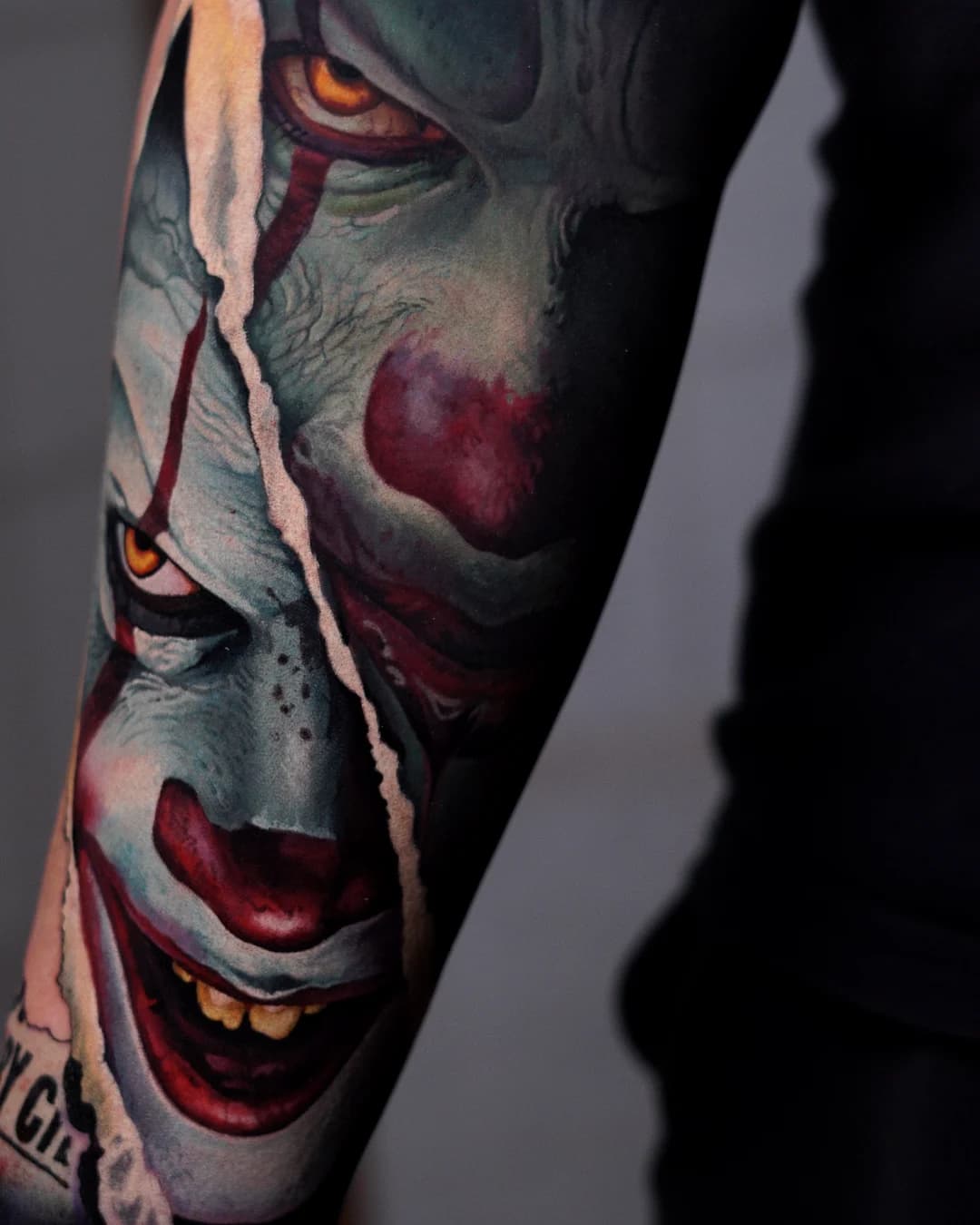 Farbiges realistisches Porträt-Tattoo (Clown) — Villingen-Schwenningen